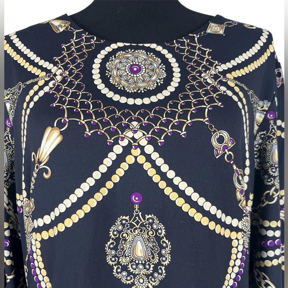 J.McLaughlin Catalina Cloth Chain Print Shift Dress‎ XL - Picture 3 of 7